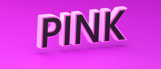 Abstract PINK 3D TEXT Rendered Poster (3D Artwork)