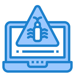 Bug blue style icon