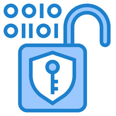 Encryption blue style icon