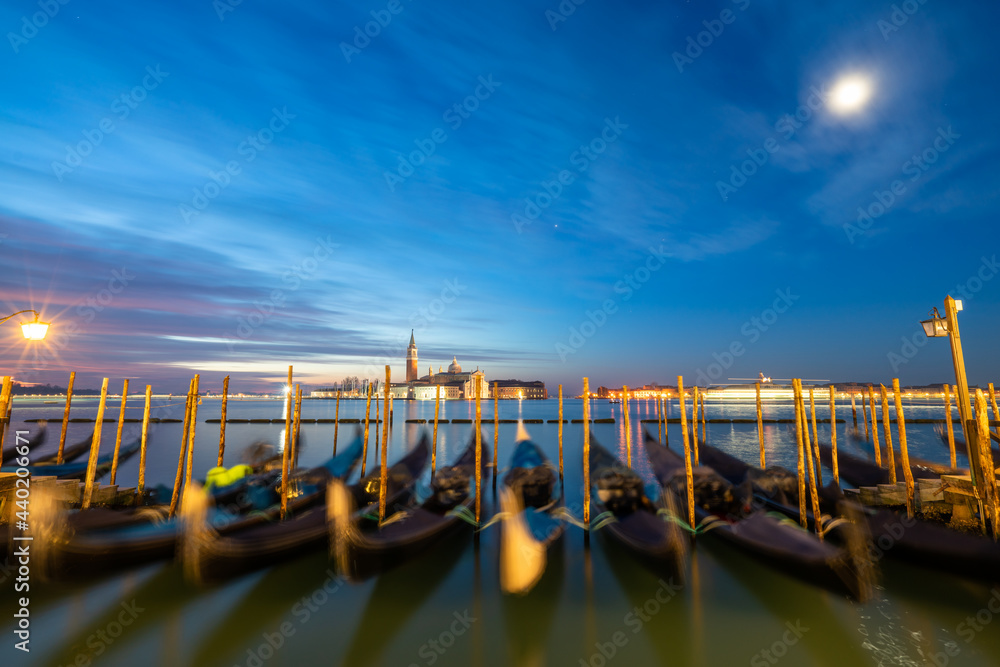 Poster san giorgio di maggiore at dawn in venice,italy