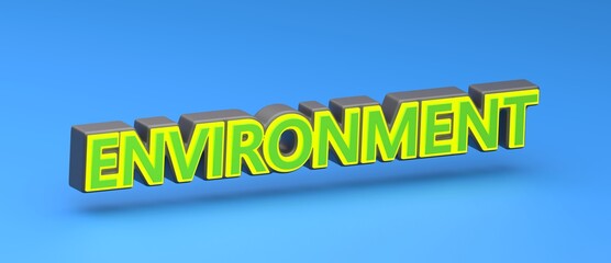 Abstract ENVIRONMENT 3D TEXT Rendered Poster (3D Artwork)