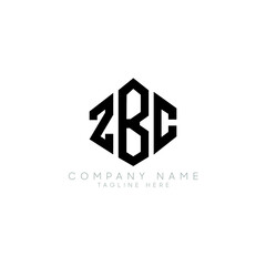 ZBC letter logo design with polygon shape. ZBC polygon logo monogram. ZBC cube logo design. ZBC hexagon vector logo template white and black colors. ZBC monogram, ZBC business and real estate logo. 
