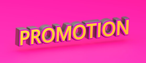 Abstract PROMOTION 3D TEXT Rendered Poster (3D Artwork)