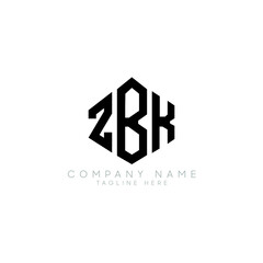 ZBK letter logo design with polygon shape. ZBK polygon logo monogram. ZBK cube logo design. ZBK hexagon vector logo template white and black colors. ZBK monogram, ZBK business and real estate logo. 