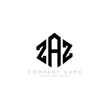 ZAZ letter logo design with polygon shape. ZAZ polygon logo monogram. ZAZ cube logo design. ZAZ hexagon vector logo template white and black colors. ZAZ monogram, ZAZ business and real estate logo. 