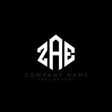 ZAE letter logo design with polygon shape. ZAE polygon logo monogram. ZAE cube logo design. ZAE hexagon vector logo template white and black colors. ZAE monogram, ZAE business and real estate logo. 