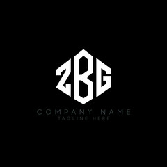 ZBG letter logo design with polygon shape. ZBG polygon logo monogram. ZBG cube logo design. ZBG hexagon vector logo template white and black colors. ZBG monogram, ZBG business and real estate logo. 
