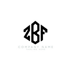 ZBF letter logo design with polygon shape. ZBF polygon logo monogram. ZBF cube logo design. ZBF hexagon vector logo template white and black colors. ZBF monogram, ZBF business and real estate logo. 