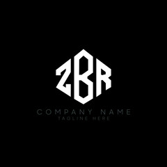ZBR letter logo design with polygon shape. ZBR polygon logo monogram. ZBR cube logo design. ZBR hexagon vector logo template white and black colors. ZBR monogram, ZBR business and real estate logo. 