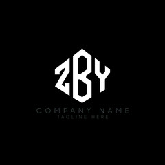 ZBY letter logo design with polygon shape. ZBY polygon logo monogram. ZBY cube logo design. ZBY hexagon vector logo template white and black colors. ZBY monogram, ZBY business and real estate logo. 