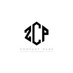 ZCP letter logo design with polygon shape. ZCP polygon logo monogram. ZCP cube logo design. ZCP hexagon vector logo template white and black colors. ZCP monogram, ZCP business and real estate logo. 