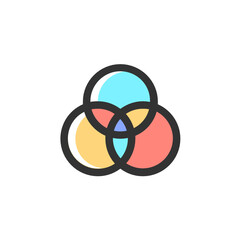 Business Graph filled outline icon