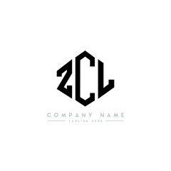 ZCL letter logo design with polygon shape. ZCL polygon logo monogram. ZCL cube logo design. ZCL hexagon vector logo template white and black colors. ZCL monogram, ZCL business and real estate logo. 