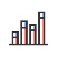 Business Graph filled outline icon