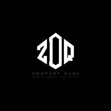 ZDQ letter logo design with polygon shape. ZDQ polygon logo monogram. ZDQ cube logo design. ZDQ hexagon vector logo template white and black colors. ZDQ monogram, ZDQ business and real estate logo. 