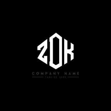 ZDK letter logo design with polygon shape. ZDK polygon logo monogram. ZDK cube logo design. ZDK hexagon vector logo template white and black colors. ZDK monogram, ZDK business and real estate logo. 