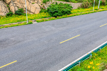 Obraz premium Asphalt highway pavement scene.High angle view.