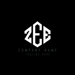 ZEE letter logo design with polygon shape. ZEE polygon logo monogram. ZEE cube logo design. ZEE hexagon vector logo template white and black colors. ZEE monogram, ZEE business and real estate logo. 