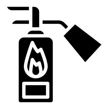 black blowtorch with flame icon clip art preview