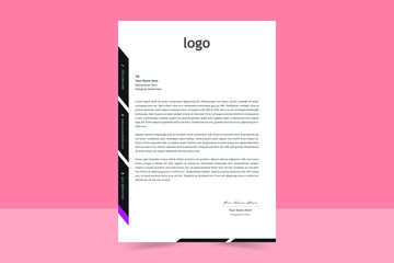 Letterhead template. Professional, Clean And Modern Abstract Letterhead Design. Business style letter head templates for your project design. Vector illustration.