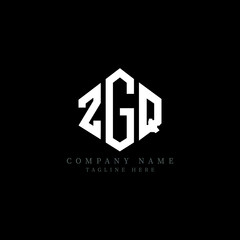 ZGQ letter logo design with polygon shape. ZGQ polygon logo monogram. ZGQ cube logo design. ZGQ hexagon vector logo template white and black colors. ZGQ monogram, ZGQ business and real estate logo. 