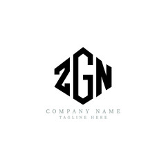 ZGN letter logo design with polygon shape. ZGN polygon logo monogram. ZGN cube logo design. ZGN hexagon vector logo template white and black colors. ZGN monogram, ZGN business and real estate logo. 