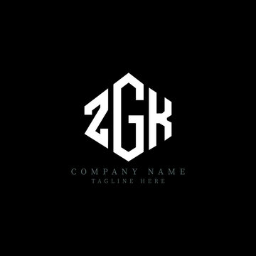 ZGK letter logo design with polygon shape. ZGK polygon logo monogram. ZGK cube logo design. ZGK hexagon vector logo template white and black colors. ZGK monogram, ZGK business and real estate logo. 