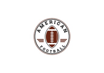 american fot ball logo in white background
