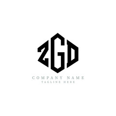 ZGD letter logo design with polygon shape. ZGD polygon logo monogram. ZGD cube logo design. ZGD hexagon vector logo template white and black colors. ZGD monogram, ZGD business and real estate logo. 