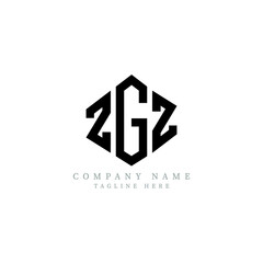 ZGZ letter logo design with polygon shape. ZGZ polygon logo monogram. ZGZ cube logo design. ZGZ hexagon vector logo template white and black colors. ZGZ monogram, ZGZ business and real estate logo. 