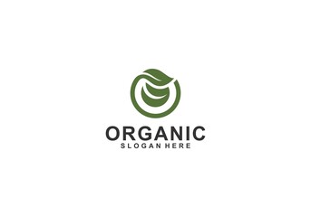 organic logo in white background