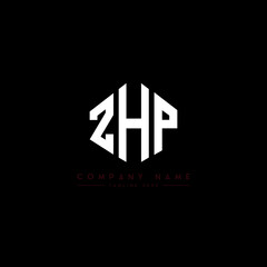 Fototapeta na wymiar ZHP letter logo design with polygon shape. ZHP polygon logo monogram. ZHP cube logo design. ZHP hexagon vector logo template white and black colors. ZHP monogram, ZHP business and real estate logo. 
