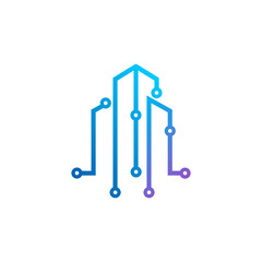 Tech City logo vector template, Creative Building logo design concepts