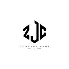 ZJC letter logo design with polygon shape. ZJC polygon logo monogram. ZJC cube logo design. ZJC hexagon vector logo template white and black colors. ZJC monogram, ZJC business and real estate logo. 