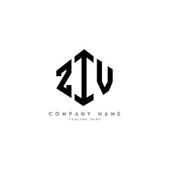 ZIV letter logo design with polygon shape. ZIV polygon logo monogram. ZIV cube logo design. ZIV hexagon vector logo template white and black colors. ZIV monogram, ZIV business and real estate logo. 