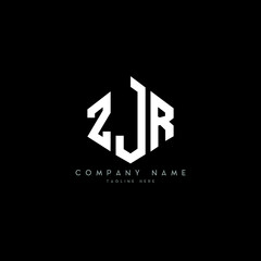 ZJR letter logo design with polygon shape. ZJR polygon logo monogram. ZJR cube logo design. ZJR hexagon vector logo template white and black colors. ZJR monogram, ZJR business and real estate logo. 