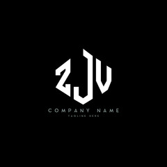 ZJV letter logo design with polygon shape. ZJV polygon logo monogram. ZJV cube logo design. ZJV hexagon vector logo template white and black colors. ZJV monogram, ZJV business and real estate logo. 