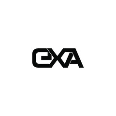 Obraz premium exa letter original monogram logo design