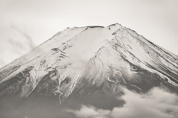 Mount Fuji in black and white - Japan