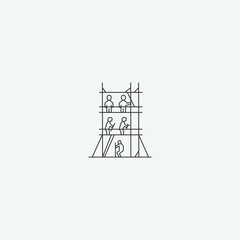 Scaffolding vector icon illustration sign