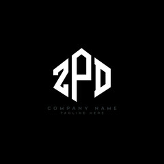 ZPD letter logo design with polygon shape. ZPD polygon logo monogram. ZPD cube logo design. ZPD hexagon vector logo template white and black colors. ZPD monogram, ZPD business and real estate logo. 