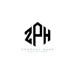 ZPH letter logo design with polygon shape. ZPH polygon logo monogram. ZPH cube logo design. ZPH hexagon vector logo template white and black colors. ZPH monogram, ZPH business and real estate logo. 