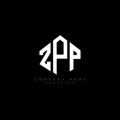 ZPP letter logo design with polygon shape. ZPP polygon logo monogram. ZPP cube logo design. ZPP hexagon vector logo template white and black colors. ZPP monogram, ZPP business and real estate logo. 