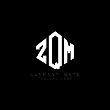 ZQM letter logo design with polygon shape. ZQM polygon logo monogram. ZQM cube logo design. ZQM hexagon vector logo template white and black colors. ZQM monogram, ZQM business and real estate logo. 