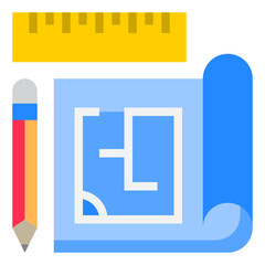 Blueprint flat style icon