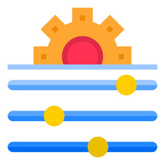 Obraz premium Control flat style icon