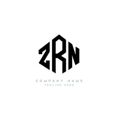 ZRN letter logo design with polygon shape. ZRN polygon logo monogram. ZRN cube logo design. ZRN hexagon vector logo template white and black colors. ZRN monogram, ZRN business and real estate logo. 