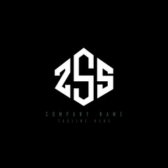 ZSS letter logo design with polygon shape. ZSS polygon logo monogram. ZSS cube logo design. ZSS hexagon vector logo template white and black colors. ZSS monogram, ZSS business and real estate logo. 