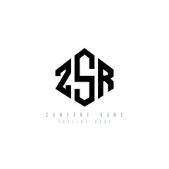 ZSR letter logo design with polygon shape. ZSR polygon logo monogram. ZSR cube logo design. ZSR hexagon vector logo template white and black colors. ZSR monogram, ZSR business and real estate logo. 