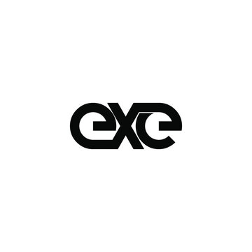 exe letter original monogram logo design